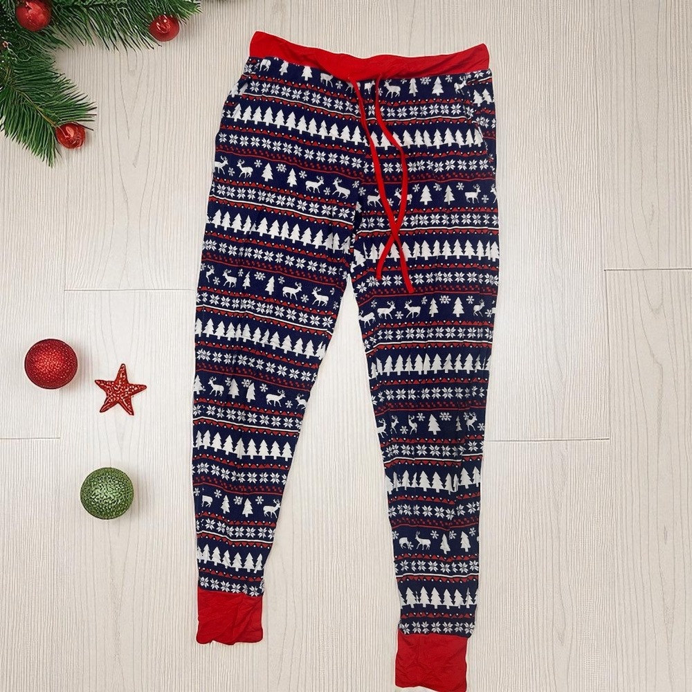 Bums & Roses | Deer Santa‎ Women's Pajama Pants Size Medium Christmas Loungewear